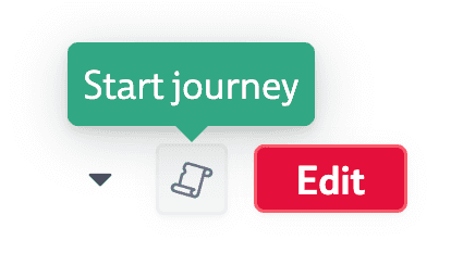 Screensshot of the start journey button