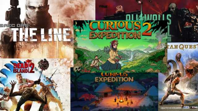 Screenshot of images from several games made by the Codecks team