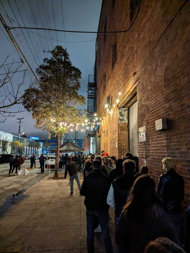 Queuing up for a GDC party