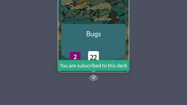 Screenshot of a deck